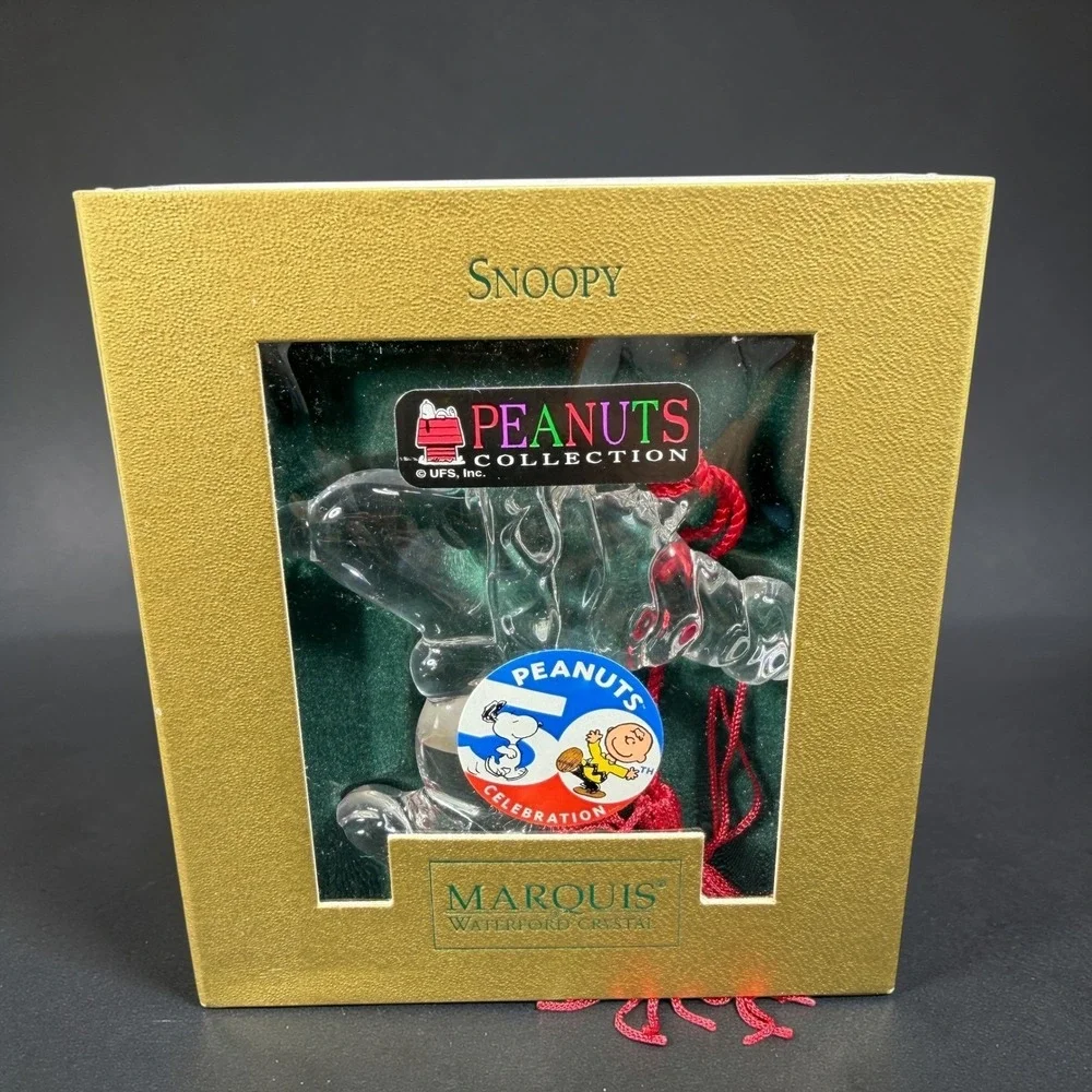 Marquis Waterford Crystal Snoopy Winter Hat Ornament Peanuts‎ Collection New Box